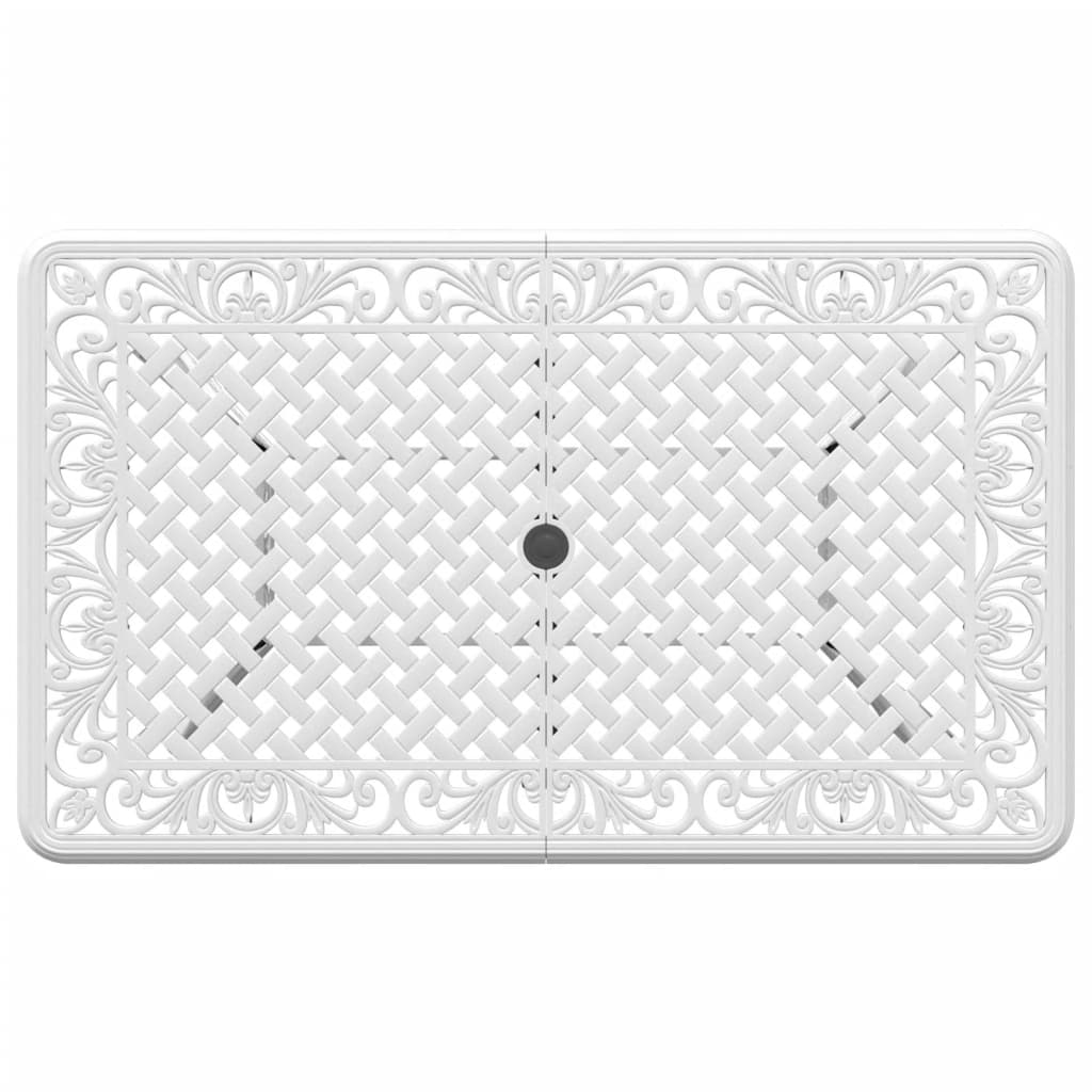 Vrtni stol bijeli 150 x 90 x 72 cm od lijevanog aluminija