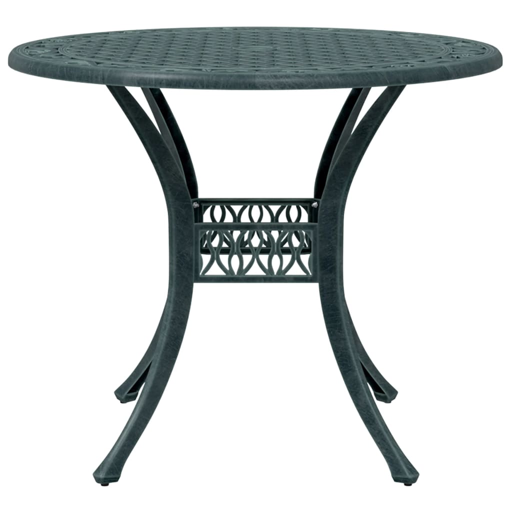 Vrtni stol zeleni Ø90x75 cm od lijevanog aluminija