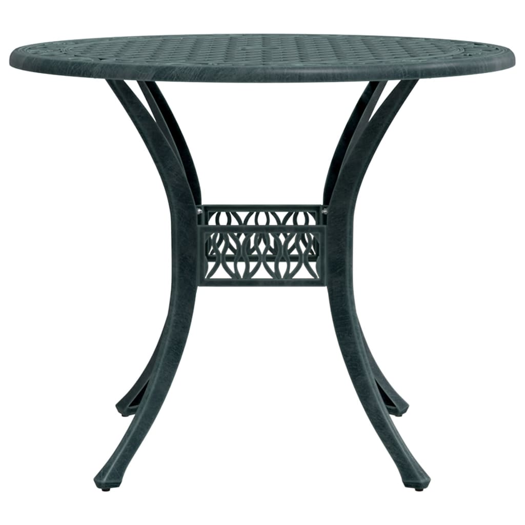 Vrtni stol zeleni Ø90x75 cm od lijevanog aluminija