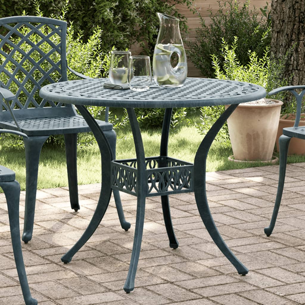 Vrtni stol zeleni Ø90x75 cm od lijevanog aluminija