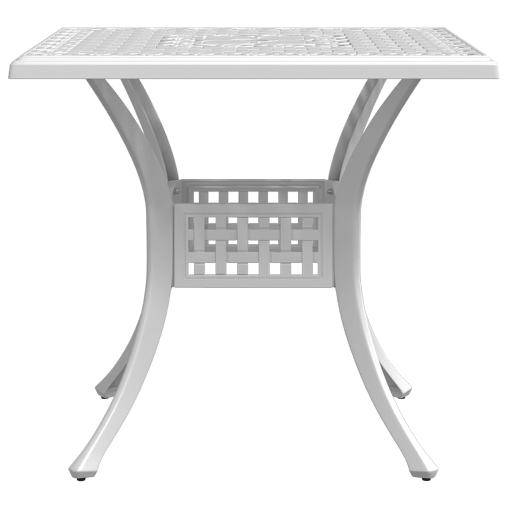 Vrtni stol bijeli 80x80x75 cm od lijevanog aluminija