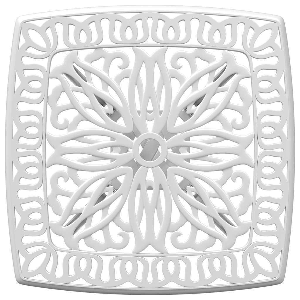 Vrtni stol bijeli 53 x 53 x 53 cm od lijevanog aluminija