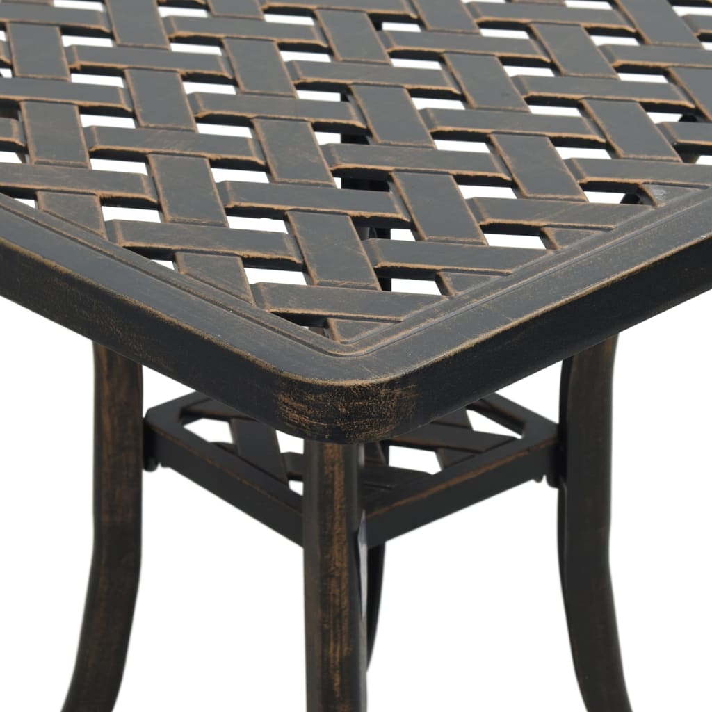 Vrtni stol brončani 53 x 53 x 53 cm od lijevanog aluminija