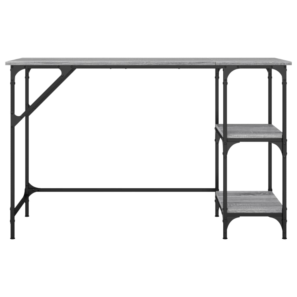 Radni stol boja hrasta 120x50x75 cm metal i konstruirano drvo