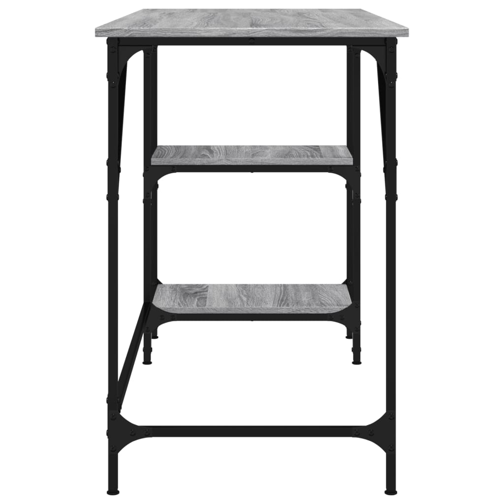 Radni stol boja hrasta 120x50x75 cm metal i konstruirano drvo