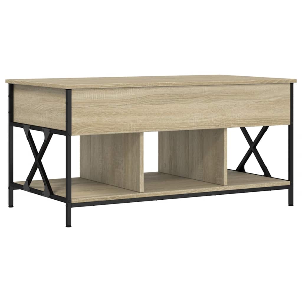 Stolić za kavu boja hrasta sonome 100x55x50 cm od drva i metala