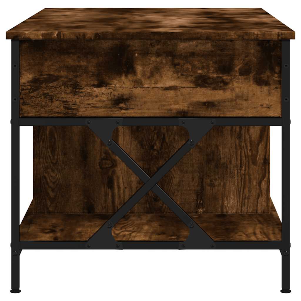 Stolić za kavu boja hrasta 100 x 55 x 50 cm od drva i metala