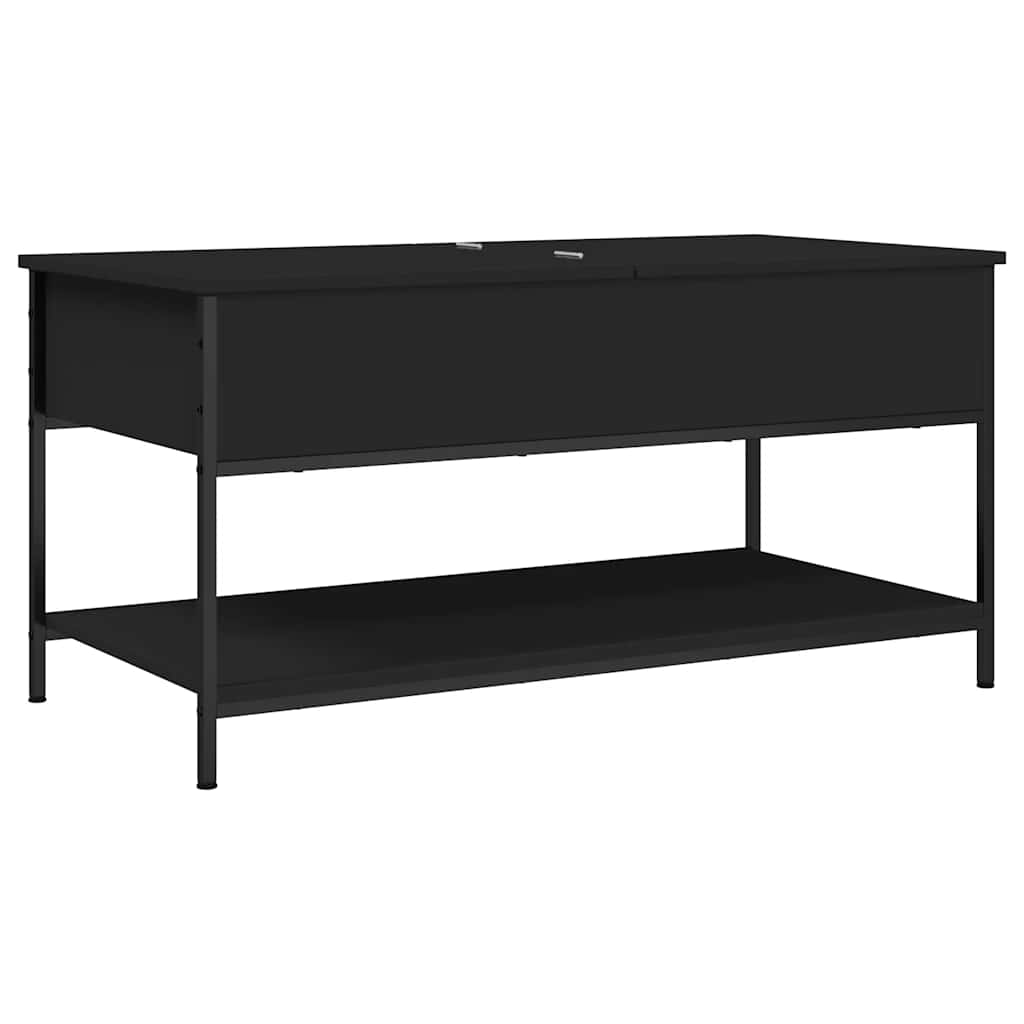 Stolić za kavu crni 100 x 50 x 50 cm konstruirano drvo i metal