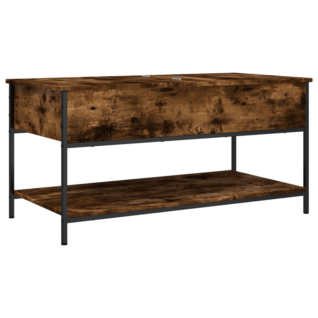 Stolić za kavu boja hrasta 100 x 50 x 50 cm od drva i metala