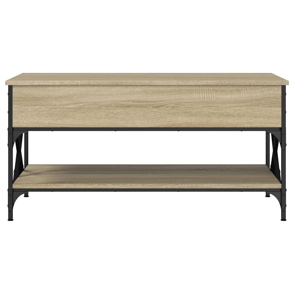 Stolić za kavu boja hrasta sonome 100x50x50 cm od drva i metala