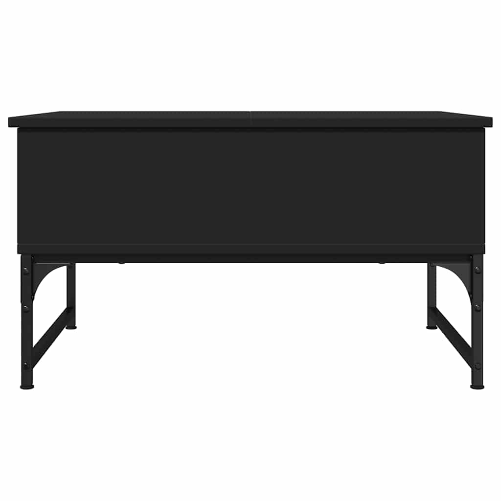 Stolić za kavu crni 70 x 50 x 40 cm konstruirano drvo i metal