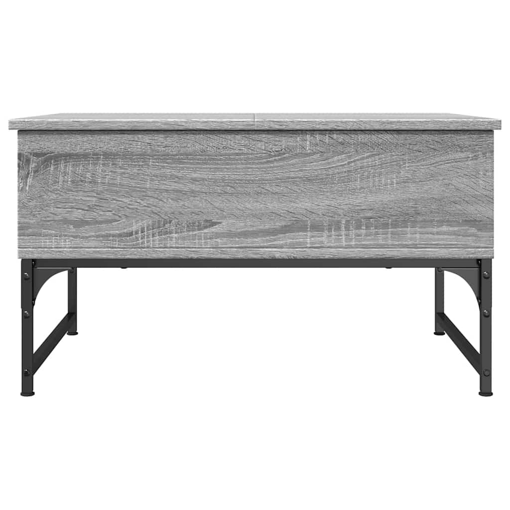 Stolić za kavu siva boja hrasta 70x50x40 cm od drva i metala