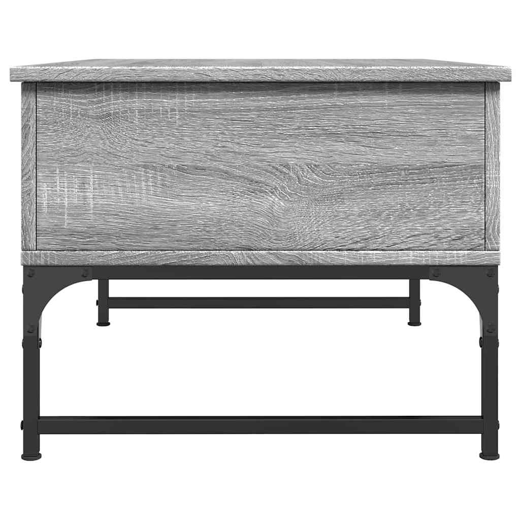 Stolić za kavu siva boja hrasta 70x50x40 cm od drva i metala