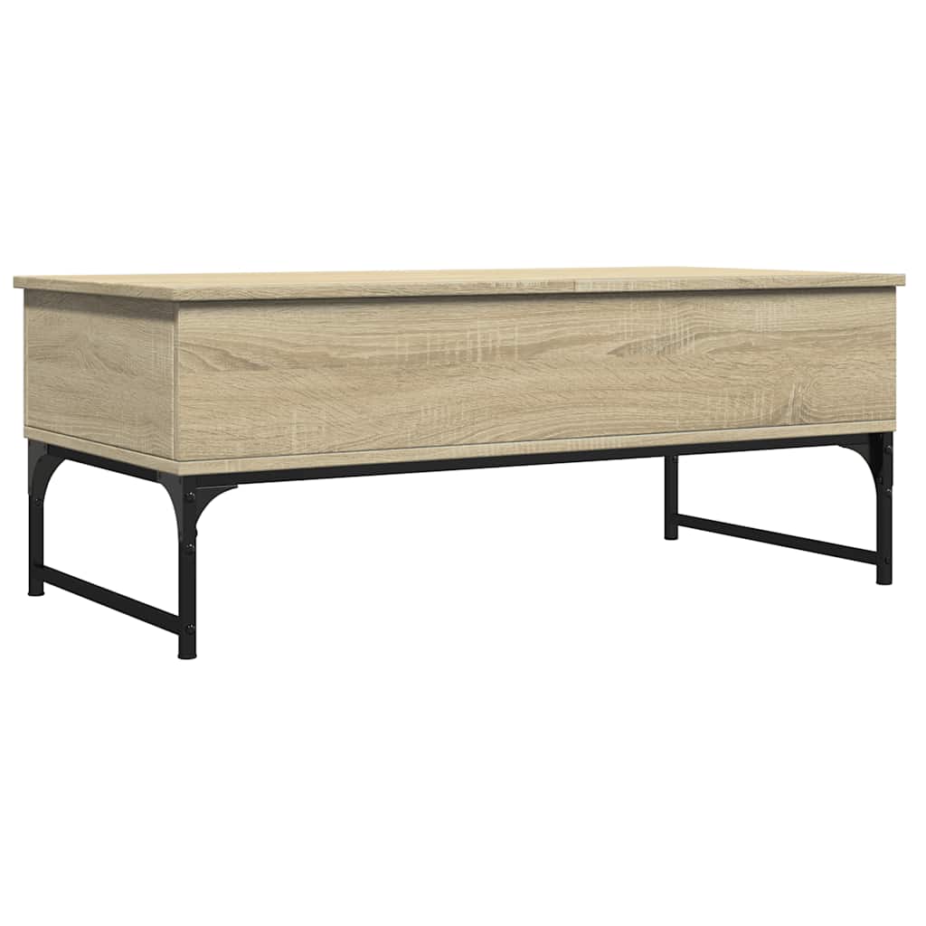 Stolić za kavu boja hrasta sonome 100x50x40 cm od drva i metala