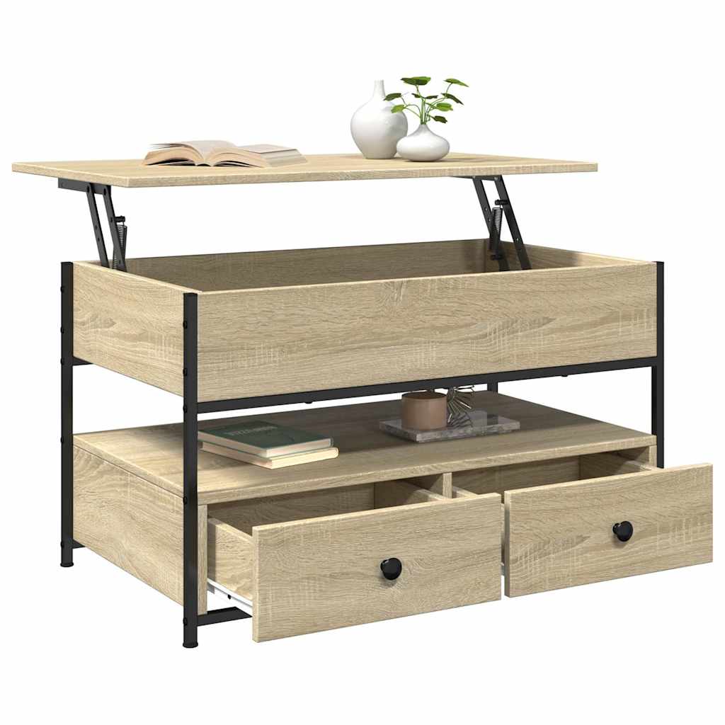 Stolić za kavu boja hrasta sonome 85x50x50 cm od drva i metala