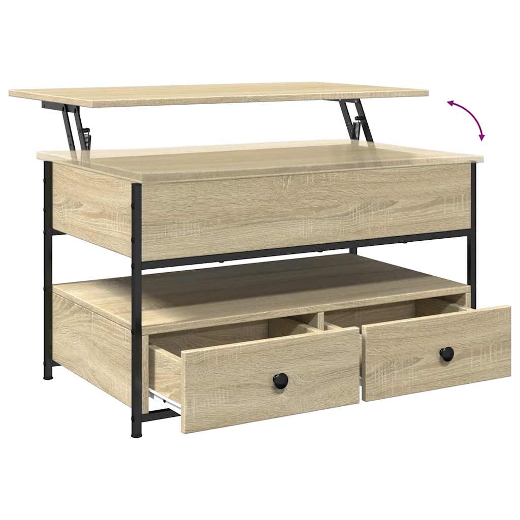 Stolić za kavu boja hrasta sonome 85x50x50 cm od drva i metala