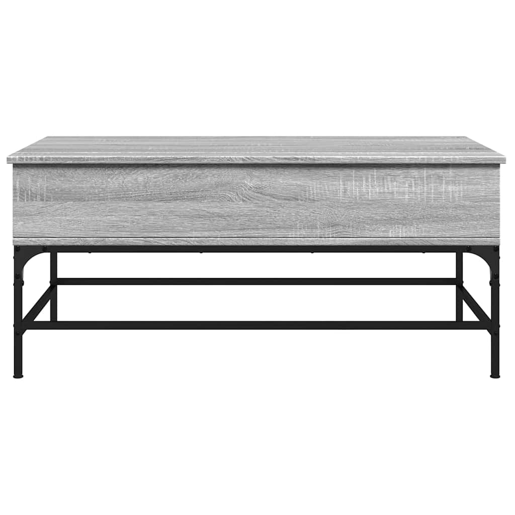 Stolić za kavu siva boja hasta 100x50x45 cm od drva i metala