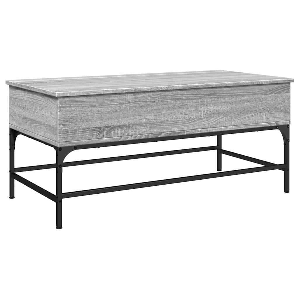 Stolić za kavu siva boja hasta 100x50x45 cm od drva i metala