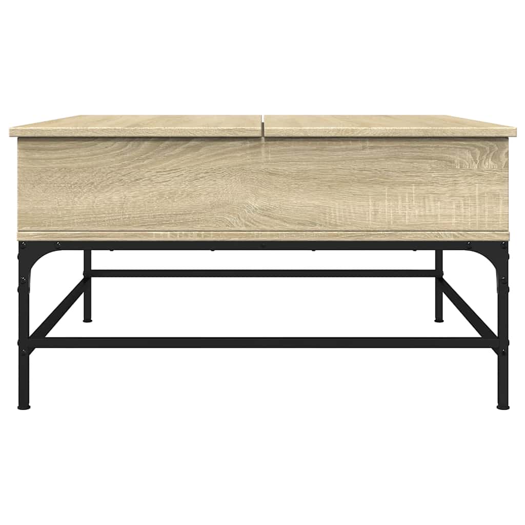 Stolić za kavu boja hrasta sonome 80x80x45 cm od drva i metala