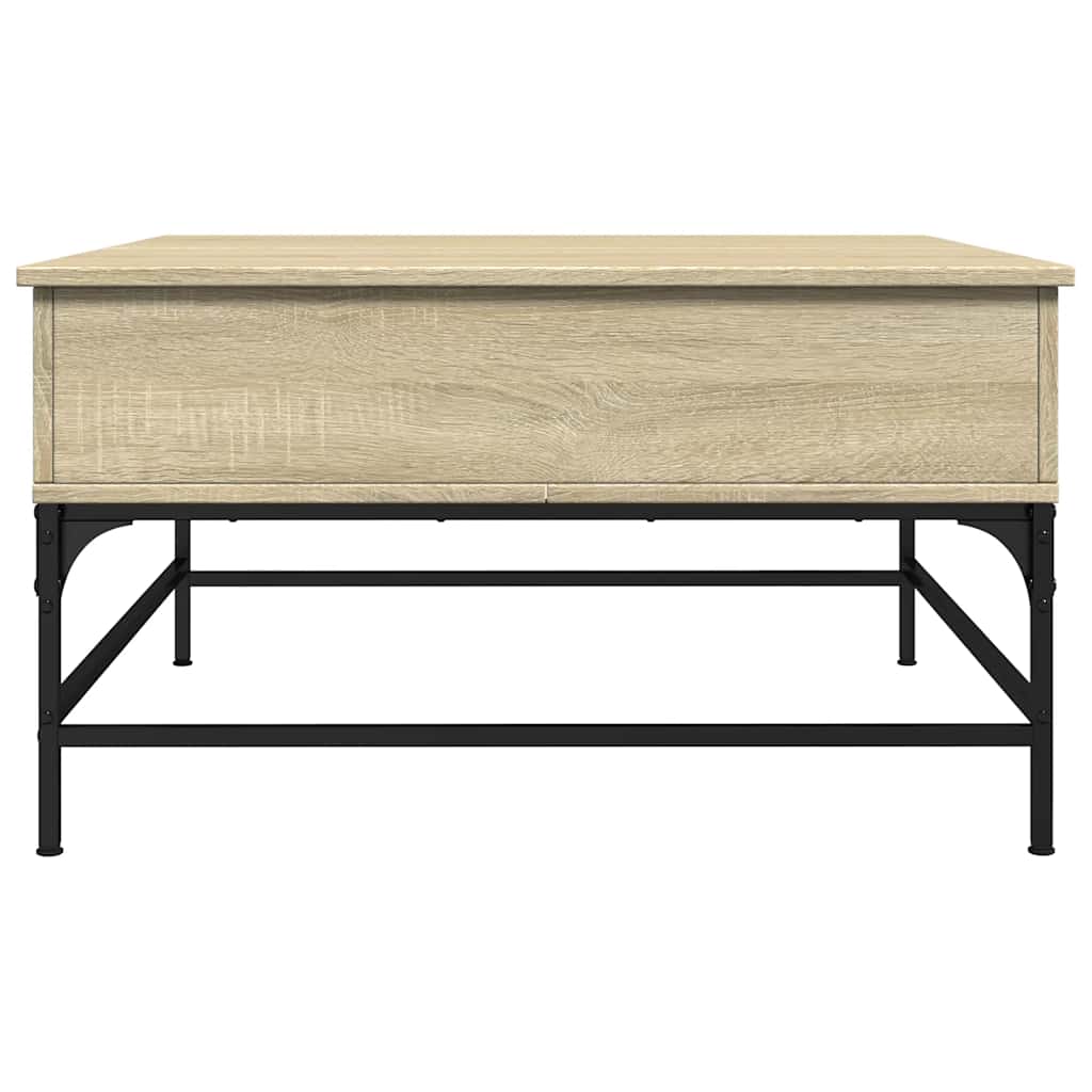 Stolić za kavu boja hrasta sonome 80x80x45 cm od drva i metala