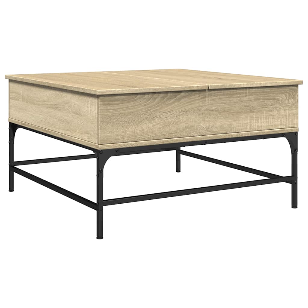Stolić za kavu boja hrasta sonome 80x80x45 cm od drva i metala