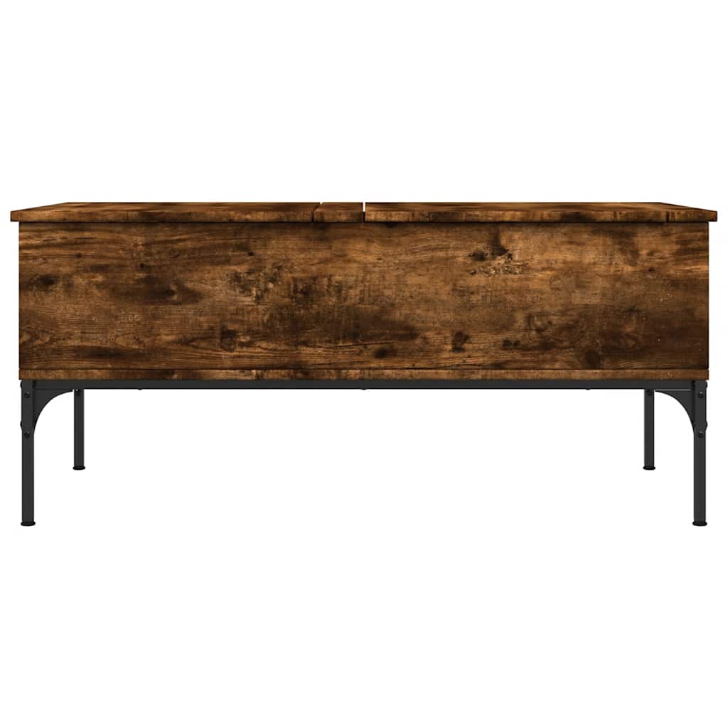 Stolić za kavu boja hrasta 100x50x45 cm od drva i metala