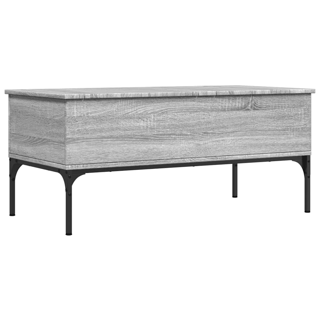 Stolić za kavu siva boja hasta 100x50x45 cm od drva i metala