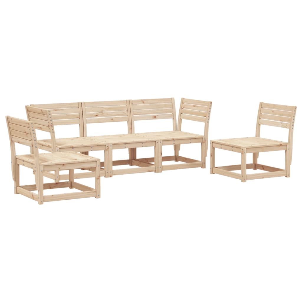 5-dijelni set vrtnih sofa od masivne borovine