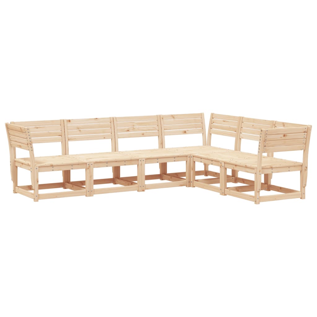 6-dijelni set vrtnih sofa od masivne borovine