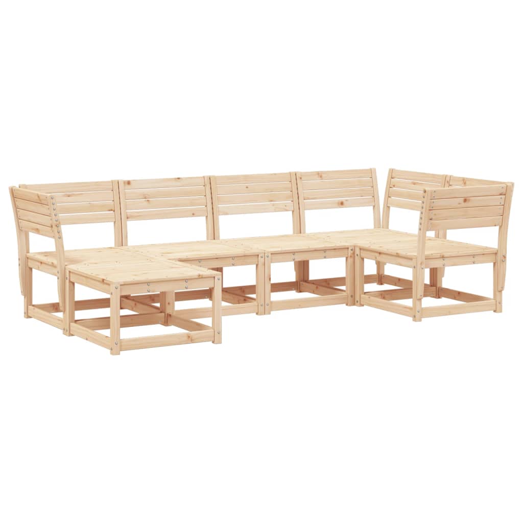 6-dijelni set vrtnih sofa od masivne borovine