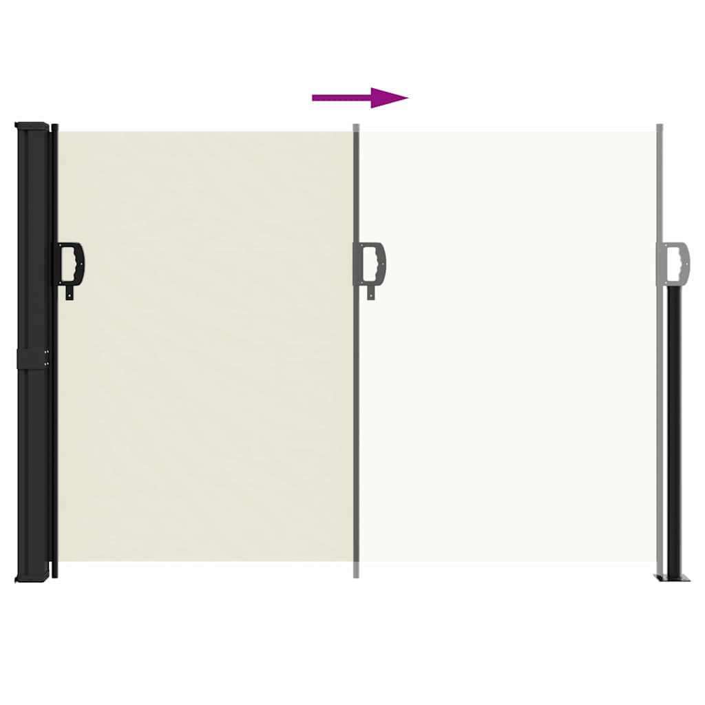 Bočna tenda na uvlačenje krem 140 x 300 cm