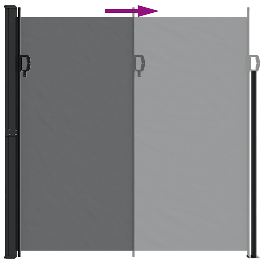 Bočna tenda na uvlačenje crna 200x300 cm