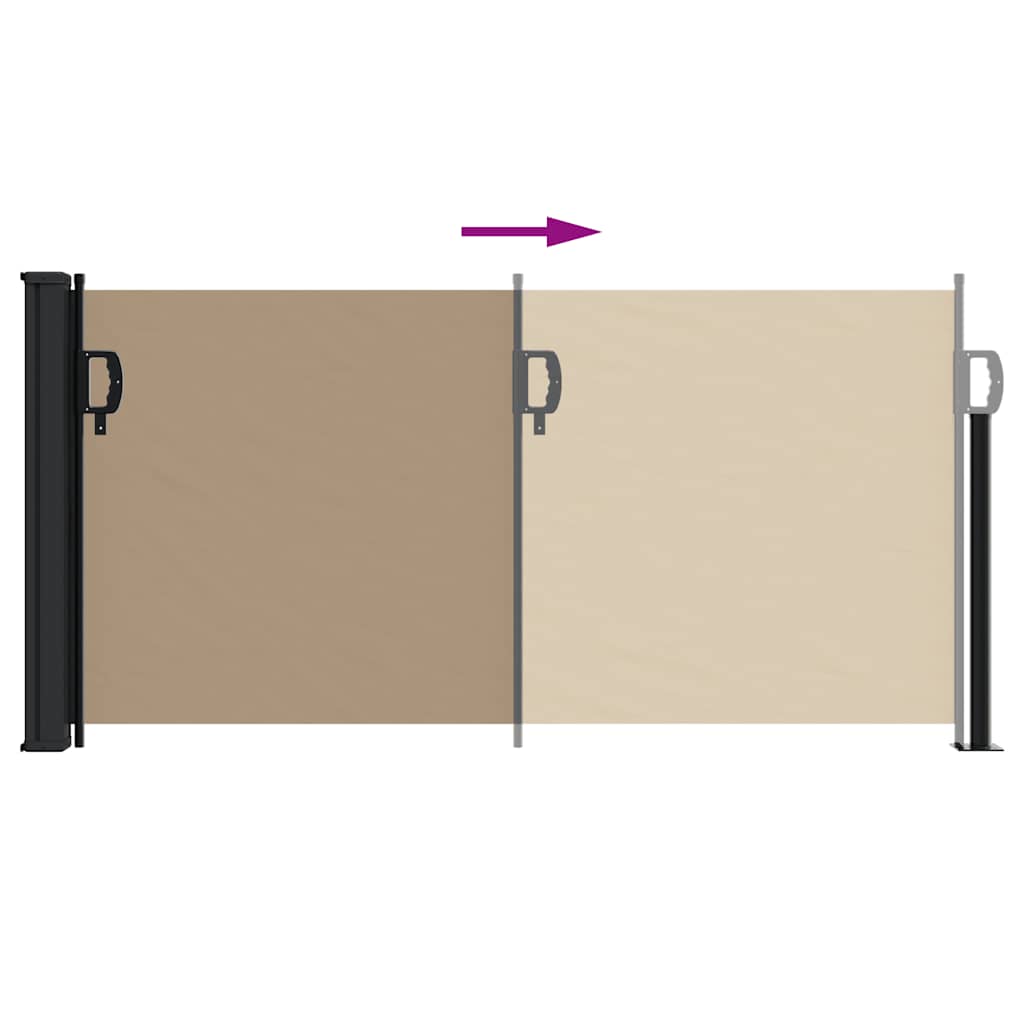 Bočna tenda na uvlačenje smeđesiva 100x500 cm