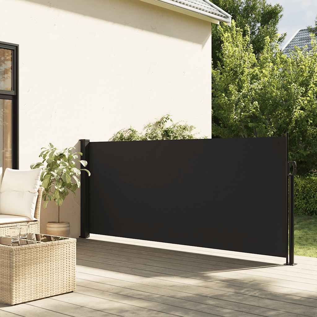Bočna tenda na uvlačenje crna 120 x 500 cm
