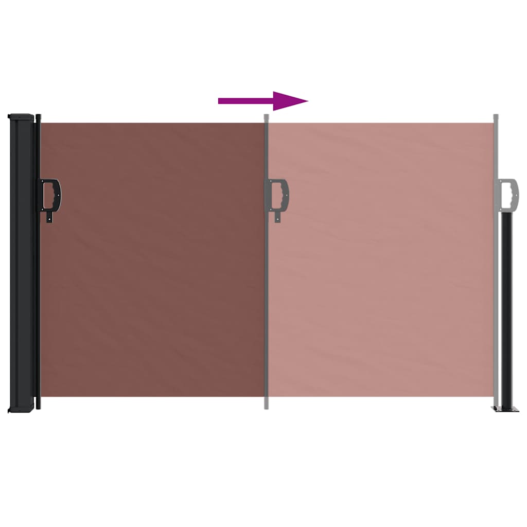 Bočna tenda na uvlačenje smeđa 120 x 500 cm