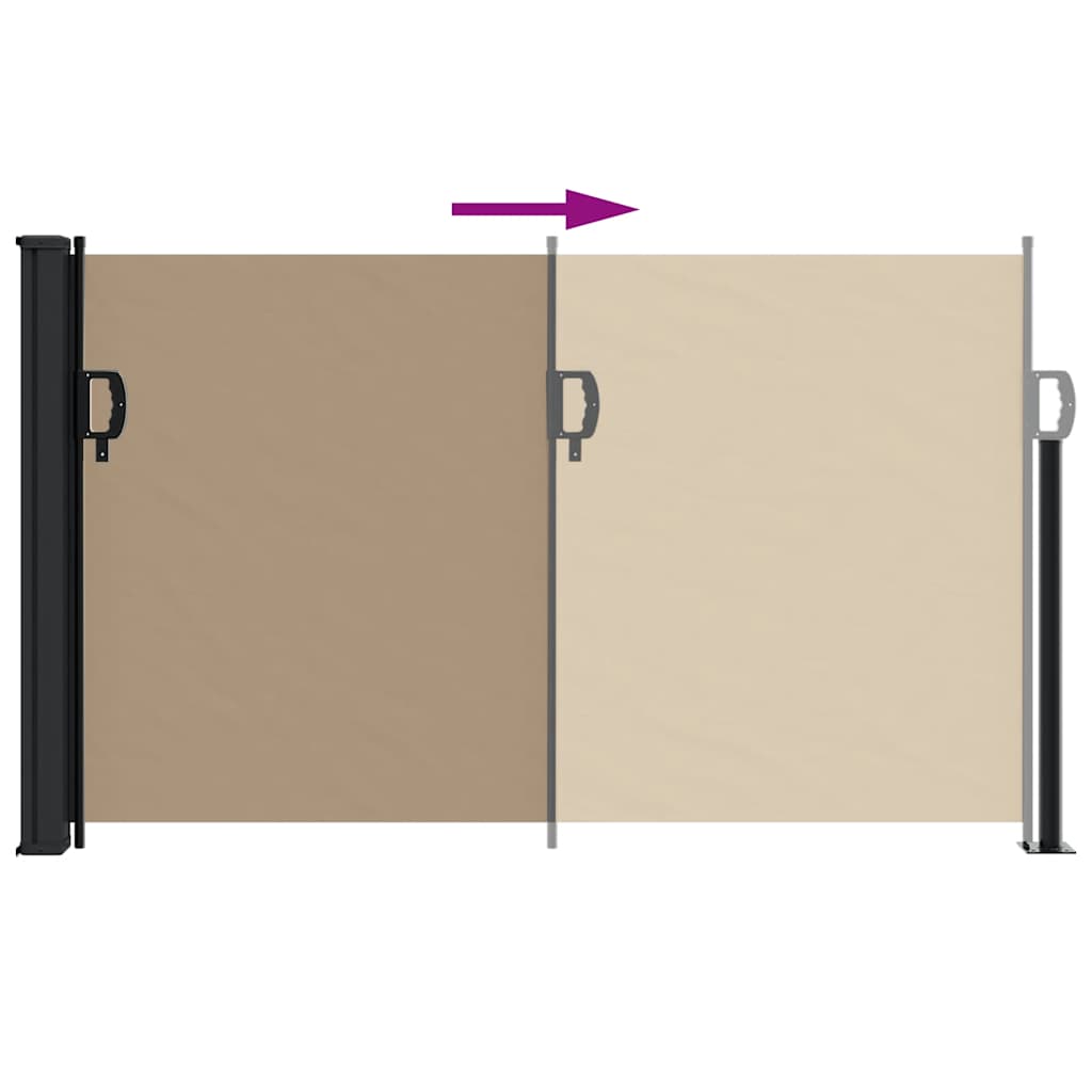 Bočna tenda na uvlačenje smeđesiva 120 x 500 cm