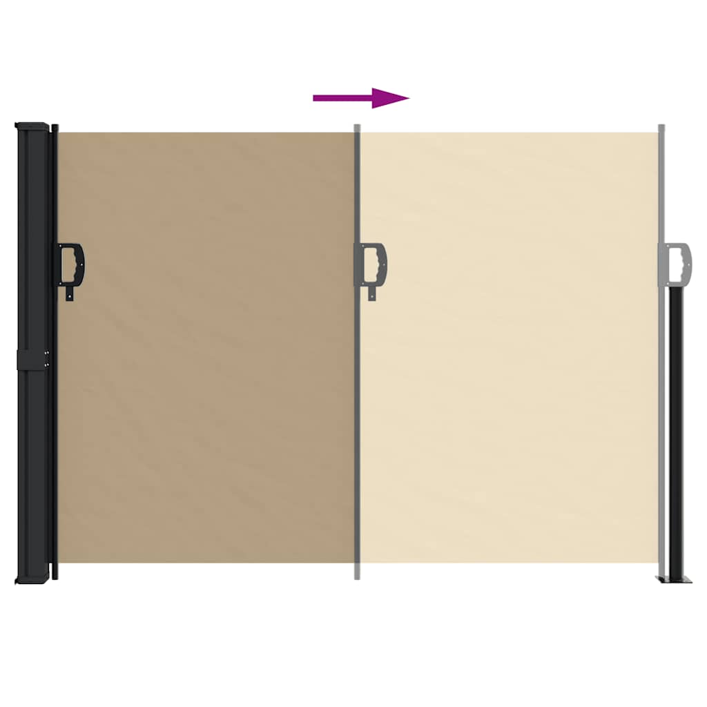 Bočna tenda na uvlačenje bež 140 x 500 cm