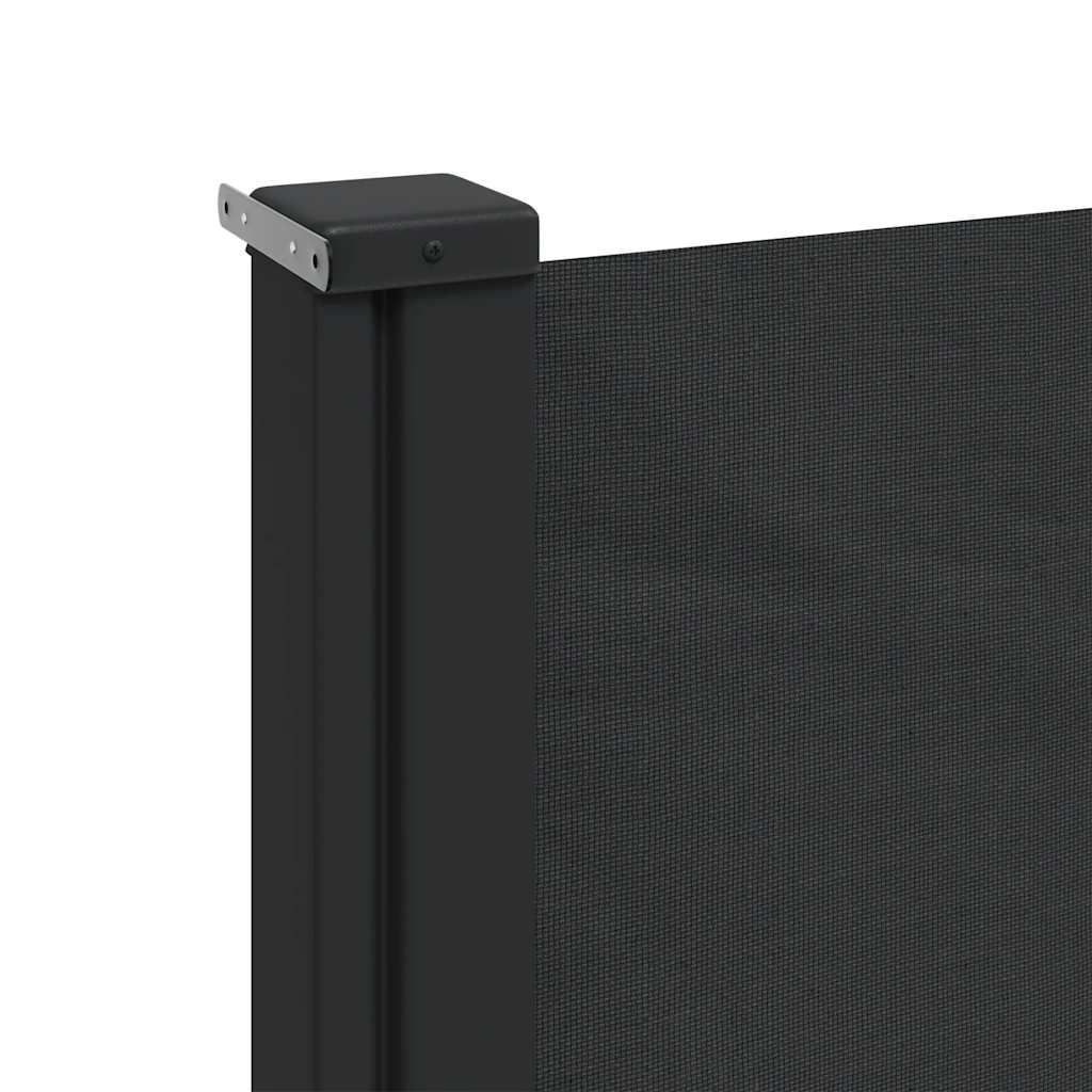 Bočna tenda na uvlačenje crna 160 x 500 cm