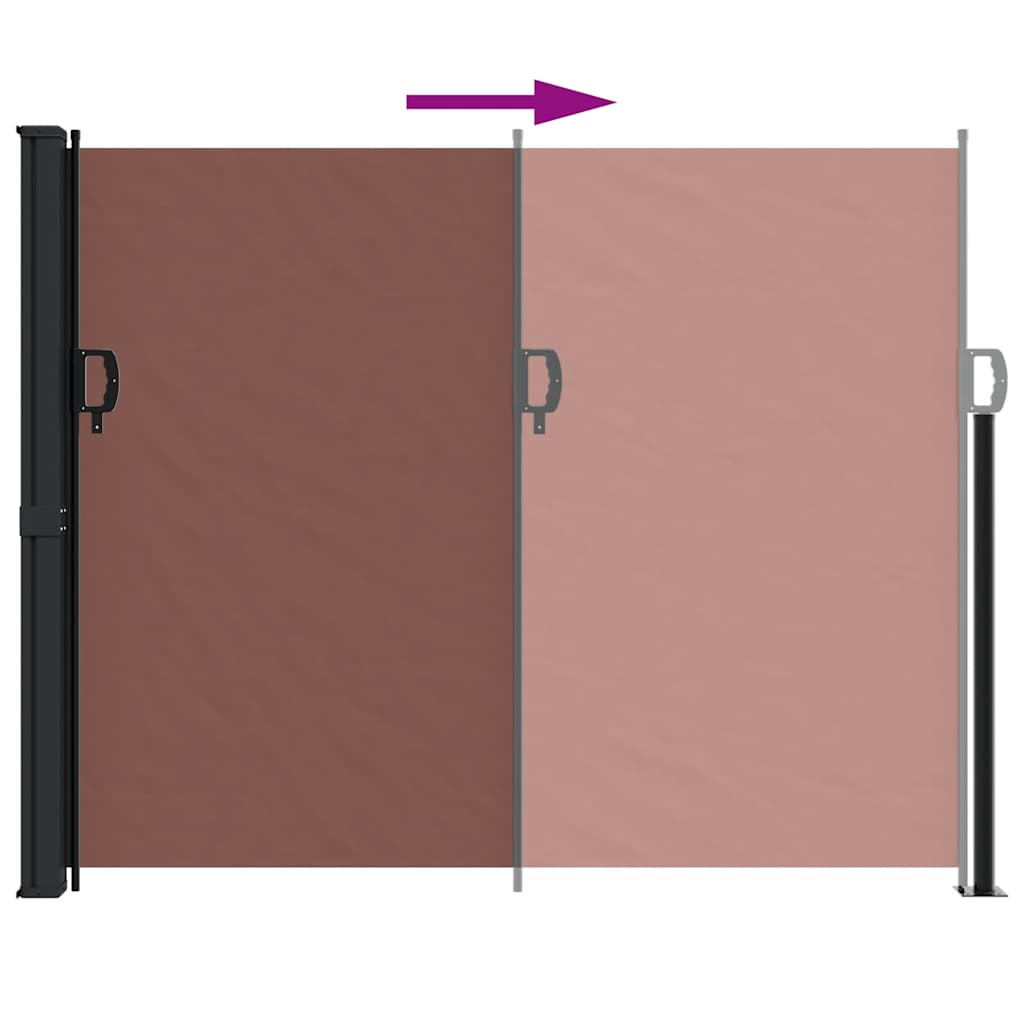 Bočna tenda na uvlačenje smeđa 160 x 500 cm
