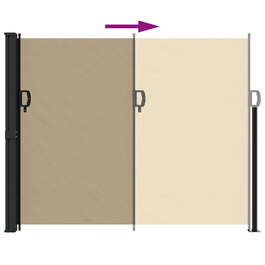 Bočna tenda na uvlačenje bež 160 x 500 cm