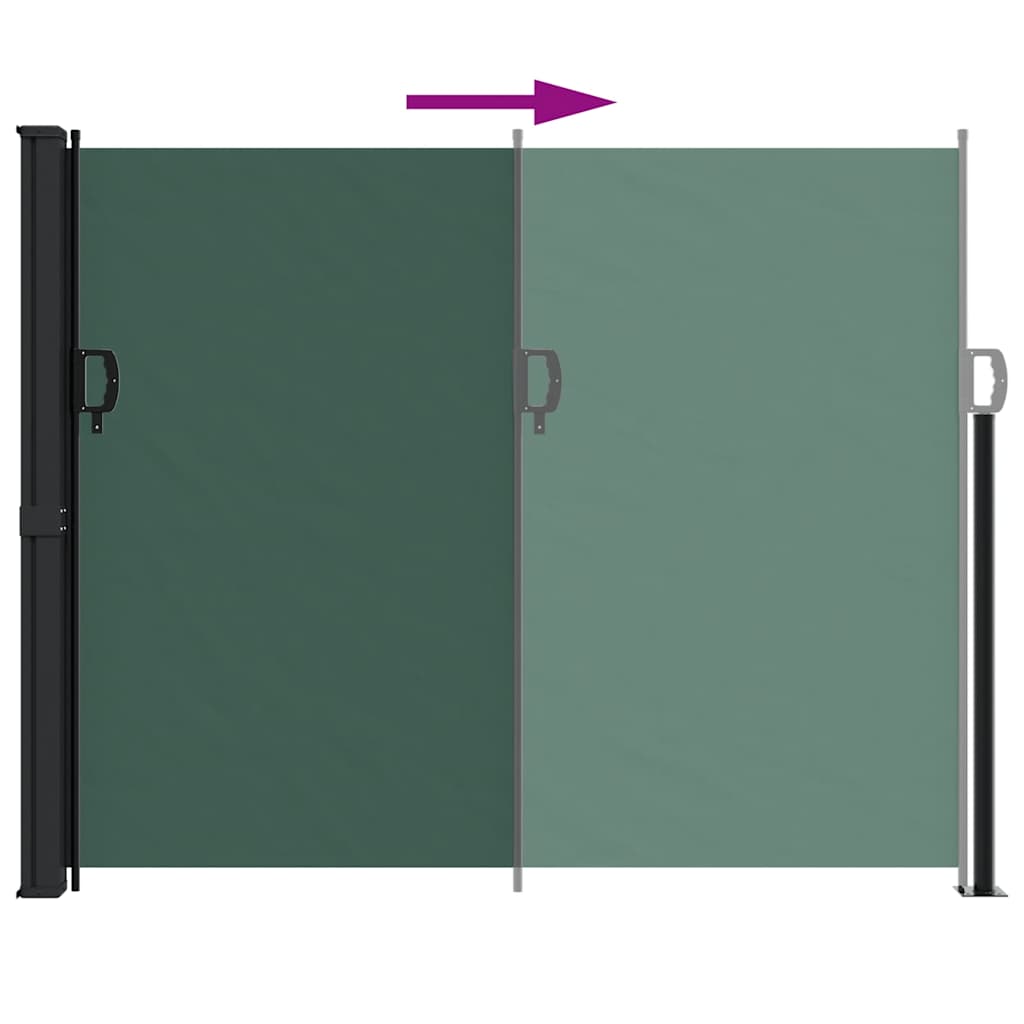 Bočna tenda na uvlačenje tamnozelena 160 x 500 cm