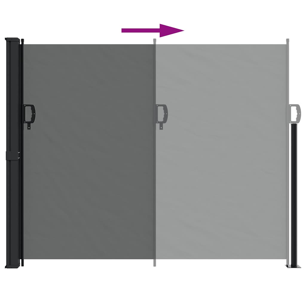 Bočna tenda na uvlačenje antracit 160 x 500 cm