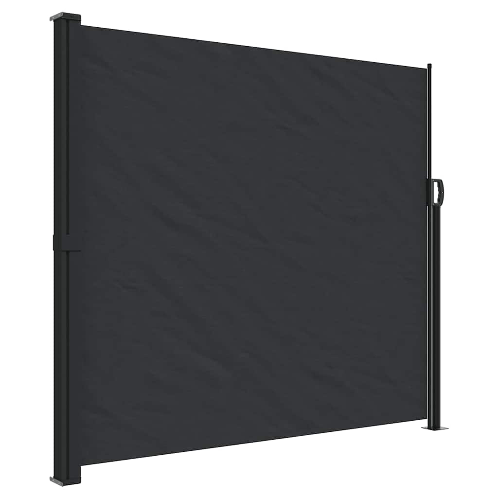 Bočna tenda na uvlačenje crna 180 x 500 cm