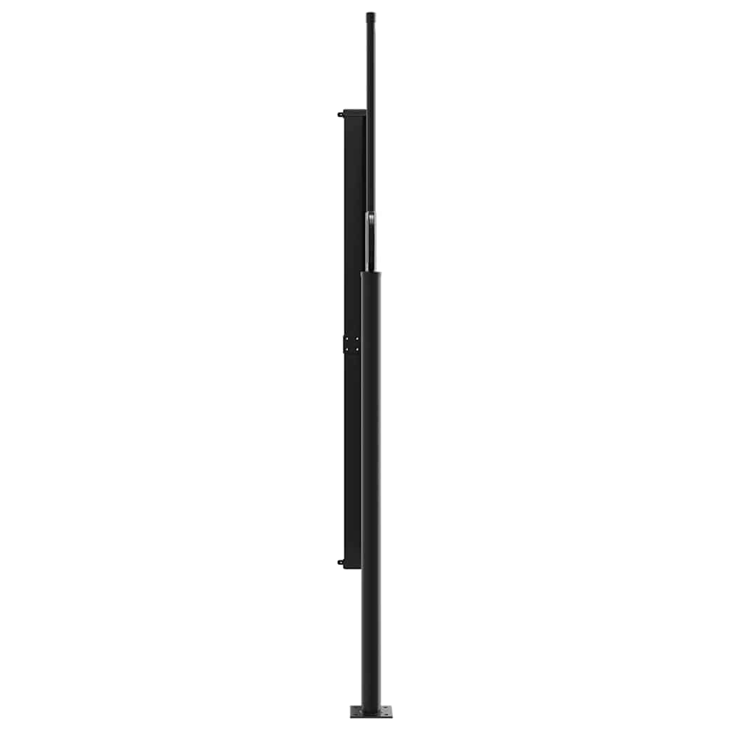 Bočna tenda na uvlačenje crna 180 x 500 cm