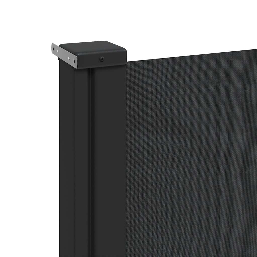 Bočna tenda na uvlačenje crna 180 x 500 cm