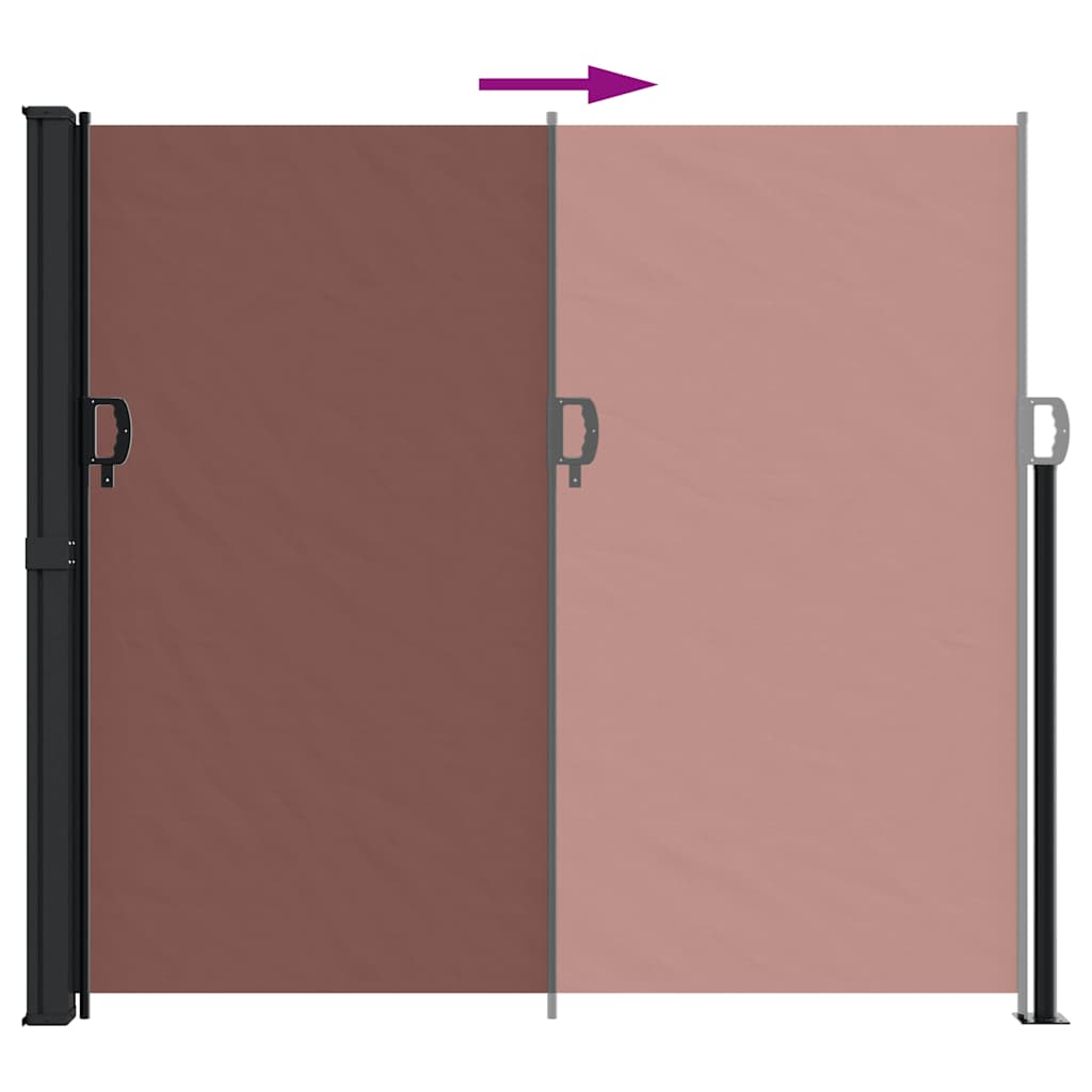 Bočna tenda na uvlačenje smeđa 180 x 500 cm