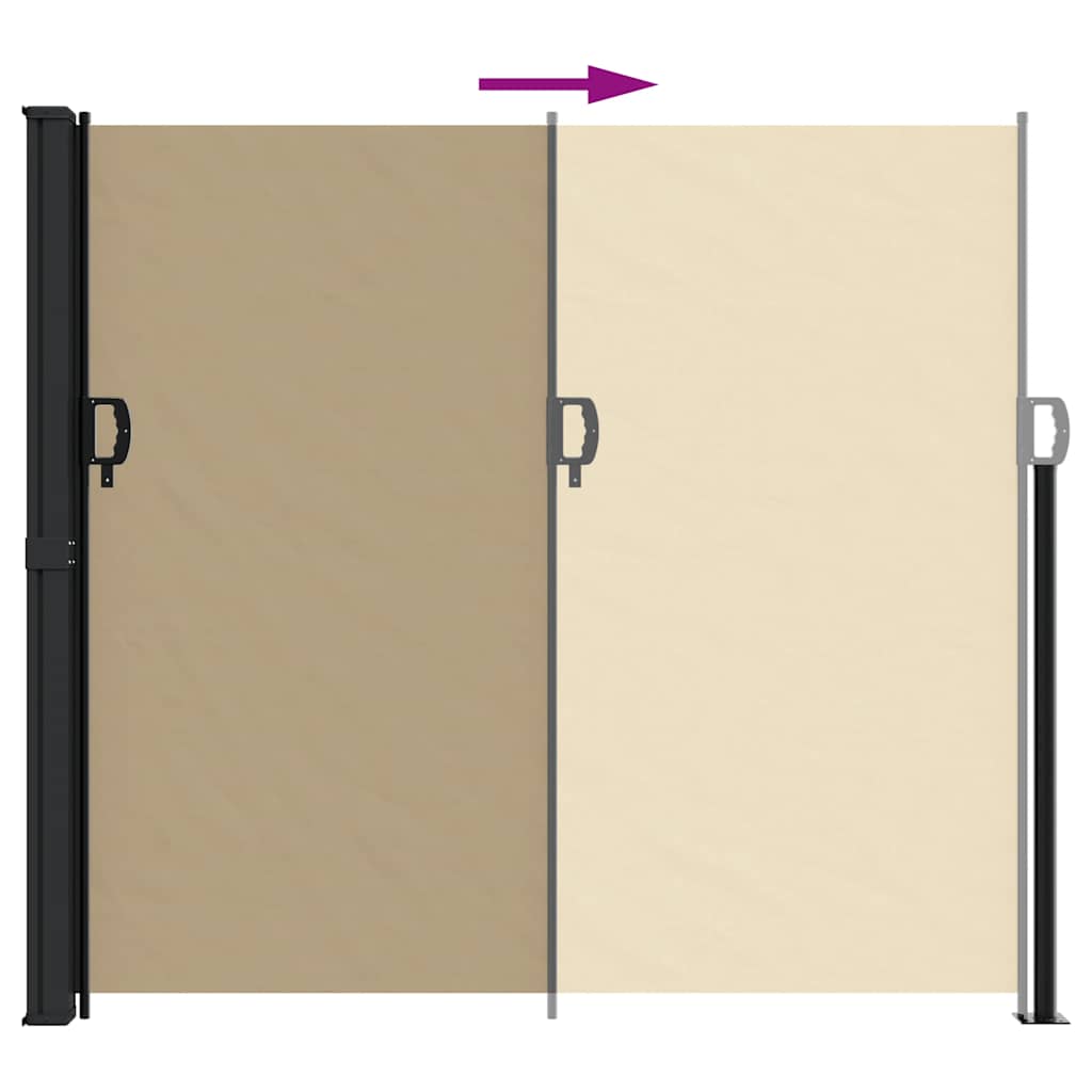 Bočna tenda na uvlačenje bež 180 x 500 cm