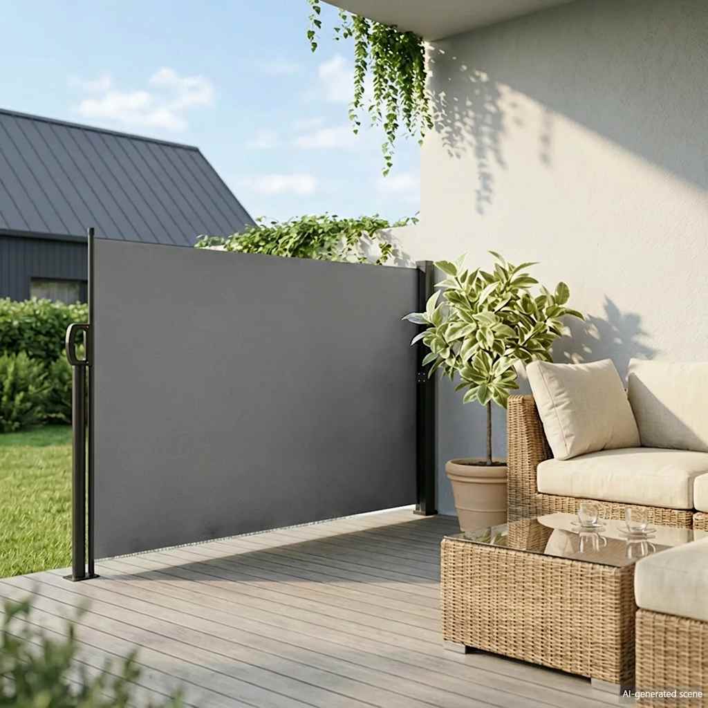 Bočna tenda na uvlačenje antracit 180 x 500 cm