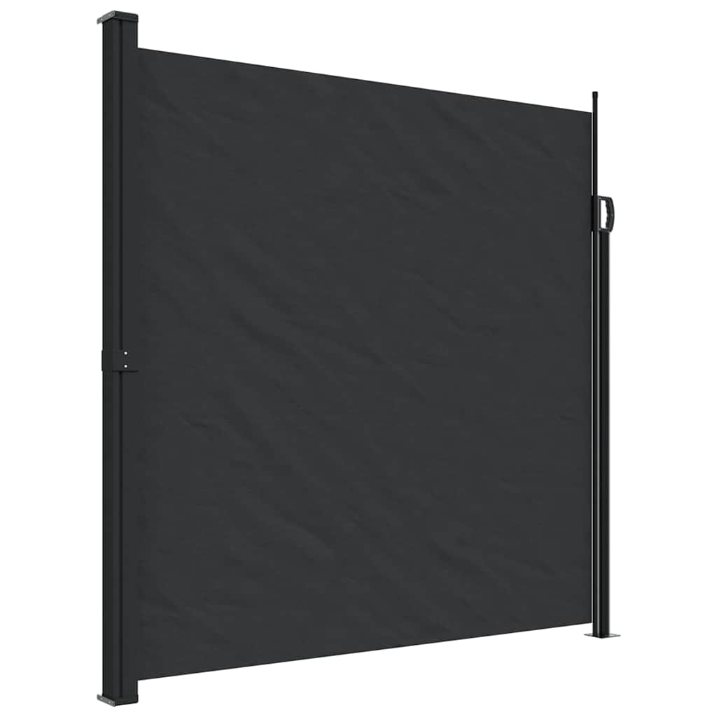 Bočna tenda na uvlačenje crna 200 x 500 cm