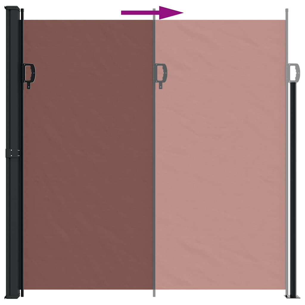 Bočna tenda na uvlačenje smeđa 200 x 500 cm